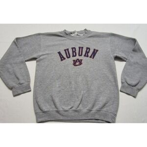 Auburn Tigers men's gray school logo game day crew neck sweatshirt sz. S sports